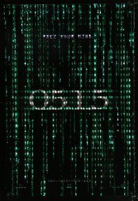 3b476 MATRIX RELOADED 05.15 holofoil teaser 1sh '03 Keanu Reeves, Carrie-Anne Moss, free your mind!