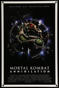3b506 MORTAL KOMBAT ANNIHILATION DS 1sh '97 martial arts, cool exploding dragon logo!