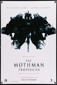3b508 MOTHMAN PROPHECIES teaser DS 1sh '02 Richard Gere, cool Rorschach-like moth image!