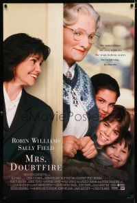 3b512 MRS. DOUBTFIRE DS 1sh '93 cross-dressing Robin Williams, Sally Field!