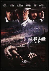 3b513 MULHOLLAND FALLS DS 1sh '96 cool film noir image of Nick Nolte, Melanie Griffith smoking!