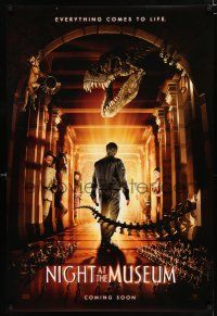 3b530 NIGHT AT THE MUSEUM style A int'l teaser DS 1sh '06 Ben Stiller, Carla Gugino, Robin Williams!