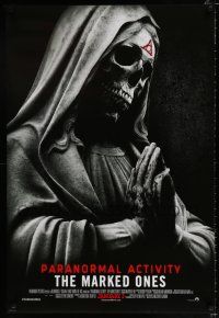 3b551 PARANORMAL ACTIVITY THE MARKED ONES int'l advance DS 1sh '14 horror image of praying skeleton!