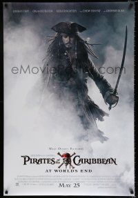 3b571 PIRATES OF THE CARIBBEAN: AT WORLD'S END advance DS 1sh '07 Johnny Depp as Captain Jack!