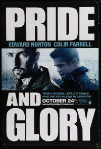 3b587 PRIDE & GLORY teaser DS 1sh '08 Colin Farrel & Edward Norton in NYC cop drama!
