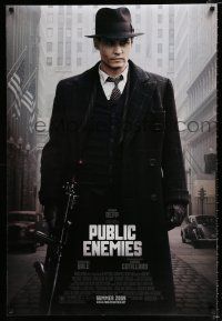 3b592 PUBLIC ENEMIES advance DS 1sh '09 cool image of Johnny Depp as John Dillinger!