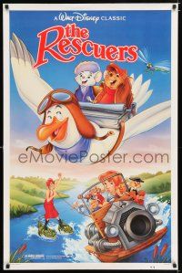 3b614 RESCUERS 1sh R89 Disney mouse mystery adventure cartoon from the depths of Devil's Bayou!