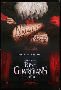 3b628 RISE OF THE GUARDIANS teaser DS 1sh '12 cool image of tattooed Santa, you better believe!
