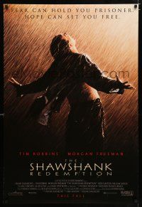 3b671 SHAWSHANK REDEMPTION advance DS 1sh '94 Tim Robbins, Morgan Freeman, written by Stephen King!