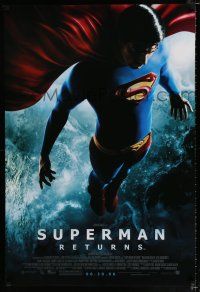 3b723 SUPERMAN RETURNS advance DS 1sh '06 Bryan Singer, full-length image of Routh in costume!