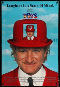 3b763 TOYS 1sh '92 Robin Williams, Joan Cusack, directed by Barry Levinson!
