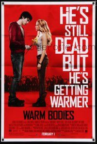 3b804 WARM BODIES advance DS 1sh '13 Nicholas Hoult, Teresa Palmer, dead but getting warmer!