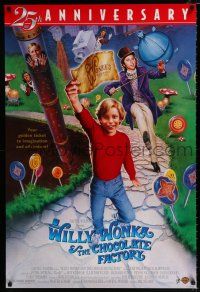 3b824 WILLY WONKA & THE CHOCOLATE FACTORY 1sh R96 Gene Wilder, it's scrumdidilyumptious!