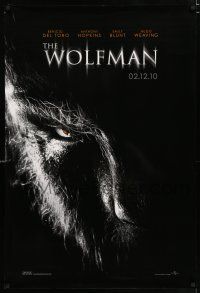 3b830 WOLFMAN teaser DS 1sh '10 cool image of Benicio Del Toro as monster in title role!