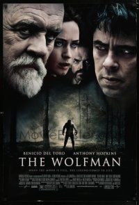 3b829 WOLFMAN DS 1sh '10 Benicio Del Toro, Anthony Hopkins, Emily Blunt & Hugo Weaving!