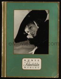 3c016 BUNTE FILMBILDER II. FOLGE German 9x12 cigarette card album '30s 142 cards w/ color frames!