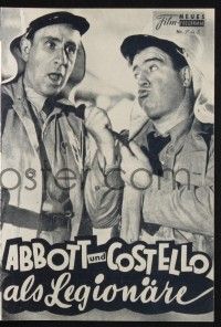3c105 ABBOTT & COSTELLO IN THE FOREIGN LEGION Austrian program '58 different images of Bud & Lou!