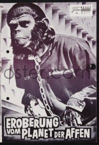 3c137 CONQUEST OF THE PLANET OF THE APES Austrian program '72 great different sci-fi images!