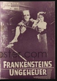 3c165 EVIL OF FRANKENSTEIN Austrian program '65 Peter Cushing, Hammer, different monster images!