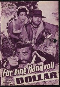 3c169 FISTFUL OF DOLLARS Austrian program '65 Sergio Leone, different images of Clint Eastwood!