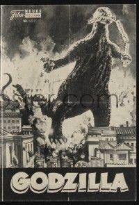3c182 GODZILLA Austrian program '57 Gojira, Toho sci-fi classic, different monster images!