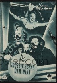 3c188 GREATEST SHOW ON EARTH Austrian program '53 Cecil B. DeMille, Charlton Heston, different!