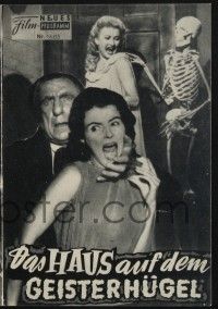 3c196 HOUSE ON HAUNTED HILL Austrian program '59 classic Vincent Price, different images!