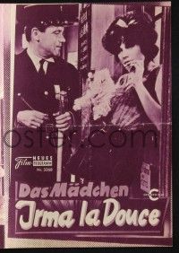 3c204 IRMA LA DOUCE Austrian program '63 Shirley MacLaine & Jack Lemmon, Billy Wilder, different!