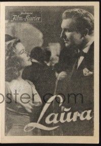 3c214 LAURA Austrian program '40s Vincent Price, sexy Gene Tierney, Otto Preminger, different!