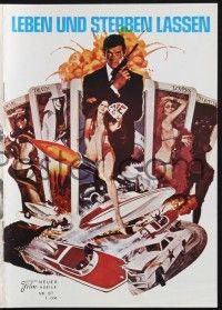3c216 LIVE & LET DIE Austrian program '73 great different images of Roger Moore as James Bond!