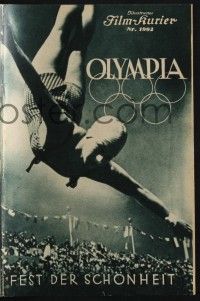 3c239 OLYMPIA PART TWO: FESTIVAL OF BEAUTY Austrian program '38 Riefenstahl's Olympic documentary!