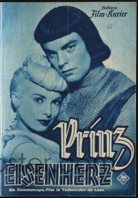 3c252 PRINCE VALIANT Austrian program '55 different images of Robert Wagner & sexy Janet Leigh!