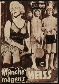 3c278 SOME LIKE IT HOT Austrian program '59 Marilyn Monroe. Curtis & Lemmon in drag, different!