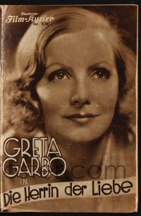 3c286 SUSAN LENOX: HER FALL & RISE Austrian program '31 Greta Garbo & Clark Gable, different!