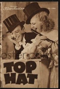 3c298 TOP HAT Austrian program '36 great different images of Fred Astaire & Ginger Rogers!