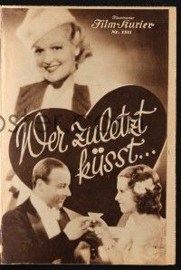3c314 WER ZULETZT KUSST Austrian program '36 Liane Haid, Hans Moser, Who Kisses Last!
