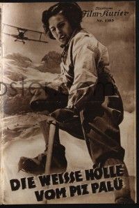 3c320 WHITE HELL OF PITZ PALU Austrian program R36 directed by G.W. Pabst, Leni Riefenstahl