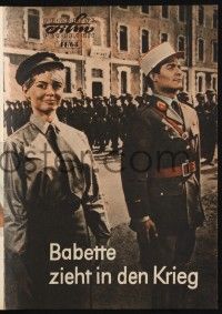 3c057 BABETTE GOES TO WAR East German program '63 different images of sexy Brigitte Bardot!