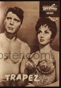 3c096 TRAPEZE East German program '60 Burt Lancaster, Gina Lollobrigida & Tony Curtis, different!