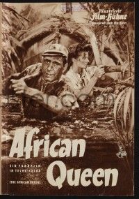 3c339 AFRICAN QUEEN German program '58 different images of Humphrey Bogart & Katharine Hepburn!