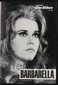 3c358 BARBARELLA German program '68 different images of sexiest Jane Fonda, Roger Vadim sci-fi!