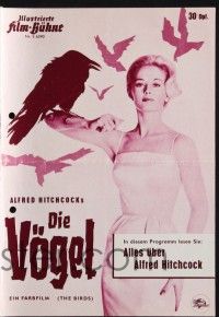 3c369 BIRDS German program '63 Alfred Hitchcock, different images of Tippi Hedren & Rod Taylor!