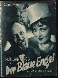 3c374 BLUE ANGEL German program '30 Josef von Sternberg classic, Emil Jannings,Marlene Dietrich