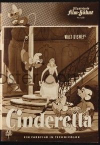 3c408 CINDERELLA German program '51 Walt Disney classic fantasy cartoon, great different images!