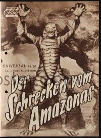 3c420 CREATURE FROM THE BLACK LAGOON German program '54 fantastic different monster images!