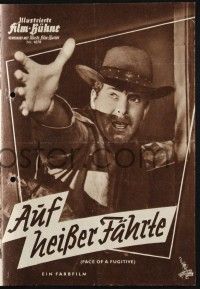 3c489 FACE OF A FUGITIVE German program '59 different images of cowboy Fred MacMurray!