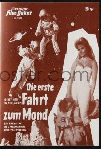 3c496 FIRST MEN IN THE MOON German program '64 Ray Harryhausen, H.G. Wells, different images!