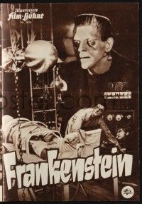 3c508 FRANKENSTEIN German program R57 great different images of Boris Karloff as the monster!
