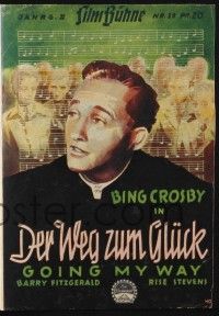 3c526 GOING MY WAY German program '46 Bing Crosby, Rise Stevens, Leo McCarey classic, different!
