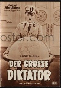 3c531 GREAT DICTATOR German program '58 many different images of Charlie Chaplin as Hynkel!